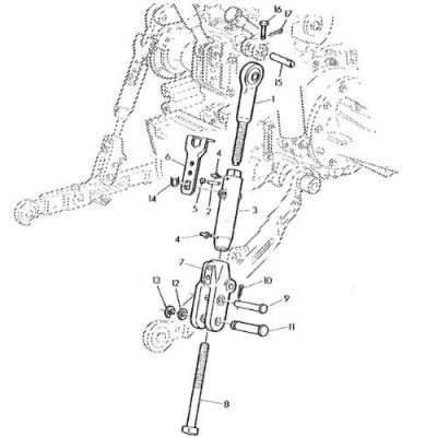 Śruba wieszaka ramion John Deere 7200 7400 7500 7600 7700 7800 7210 7410 7510 7610 7710 7810 7420 7520 6810 6910 R106308