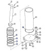 Zestaw uszczelnień tłoka podnośnika Case 5000 A186324 239-5342 A186826 302910A1