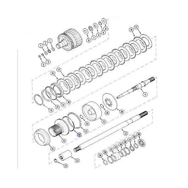 Oring kosza sprzęgłowego MFD A183535 238-5158 274336 422365A1 87286673 Case 5120 5140 5220 5250 MX MX135 MX170 MX80C MX100C