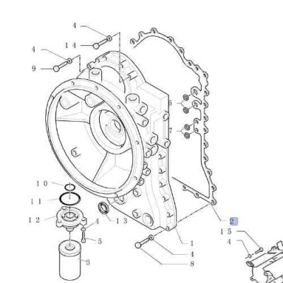 Uszczelka obudowy skrzyni biegów case 580sr 590sr 590sle new holland lb110 lb115 fb110