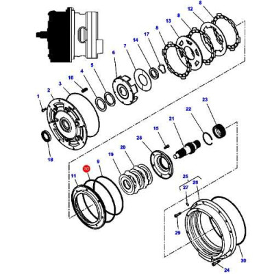 Oring o-ring przekładni powershift 378290X1 Massey Ferguson 3635 3670 6445 6480 6490 6499 8110 8150 8210 8240 8310 8410 9735 130