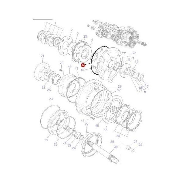 Oring o-ring przekładni sprzęgła 3380351m1 365784X1 378291X1 Massey Ferguson 6110 6120 6150 6190 6235 6260 6445 6480 8775 8785