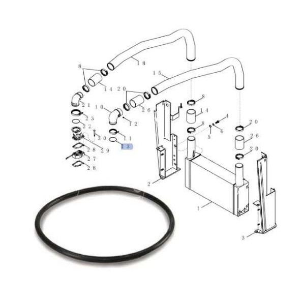 SUC3012 Oring łącznika Intercoolera