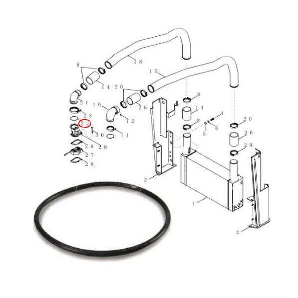 SUC3012 Oring łącznika Intercoolera