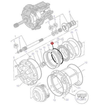 SKR2057 Oring tłoka sprzęgłowego Speed Shift