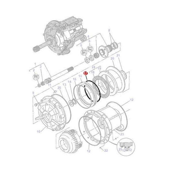 SKR2057 Oring tłoka sprzęgłowego Speed Shift