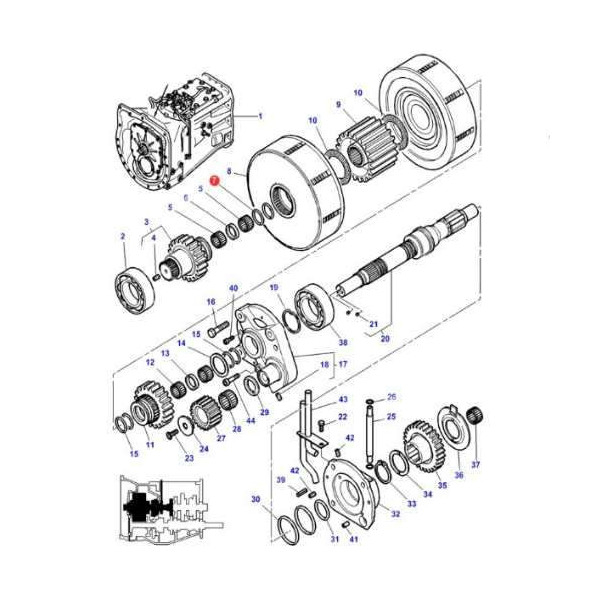 3815122M1 Pierścień kosza sprzęgłowego 25x31x2mm MASSEY FERGUSON 4225, 4235, 4240, 4245
