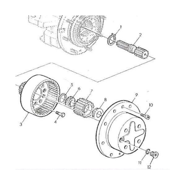 Koło uzębione wewnętrznie atak Z80 APL2045 John Deere  6620, Deutz Agrotron Fendt 04417260 F514.300.020.360, F514300020360