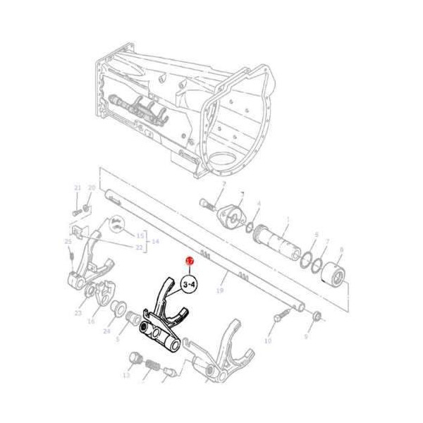 SKR9030 Widełki skrzyni 3 i 4 bieg Massey Ferguson