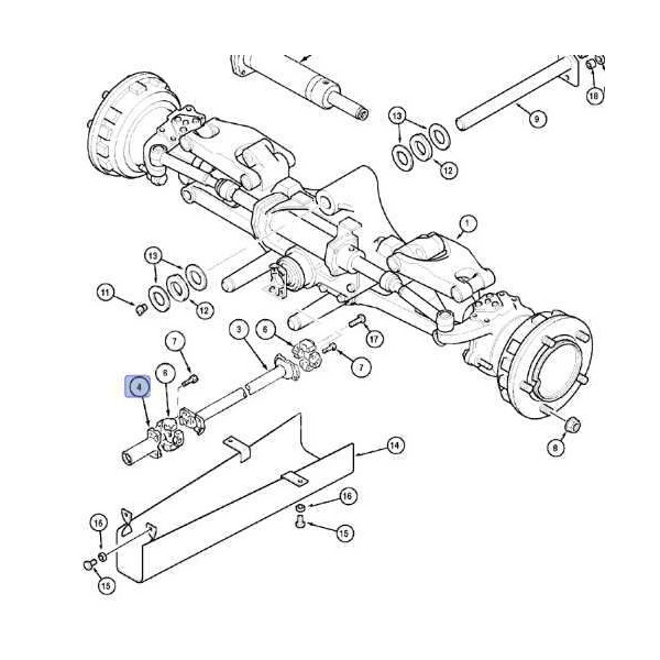 Piasta Flansza dyferencjału wału napędowego krzyżaka Case MX100 MX110 MX120 MX135 MX150 MX170 254594A1