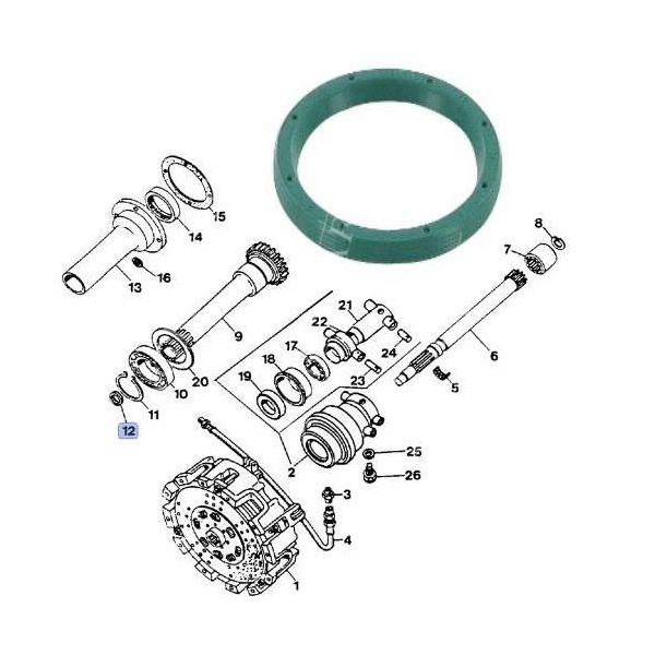 SKR7104 Uszczelniacz wałka skrzyni