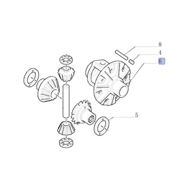 obudowa dyferencjału ataku 5174842 Case Puma115, Puma125, Puma140, Puma155 maxxum mxu mxm jx  New Holland TL TM TD TS T6