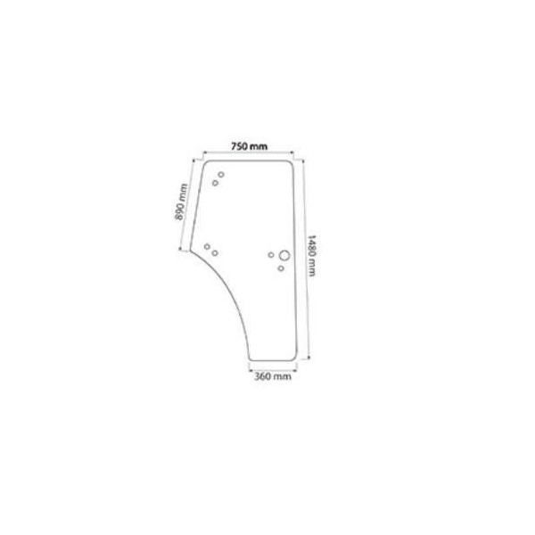 AKK2299 Szyba drzwi lewych Renault Ares 77000733224