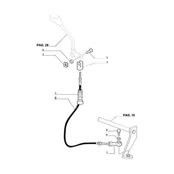 LIN1735 Linka zmiany biegów New Holland TM