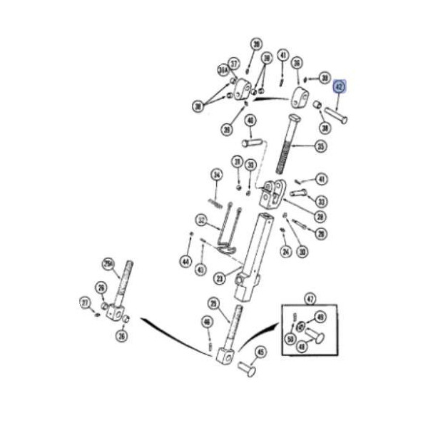 TRP4354 Sworzeń górny wieszaka Case Magnum 7110 7120 7130 7140 7150
