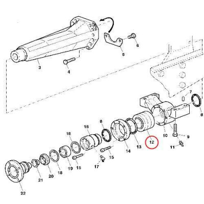 Łożysko przegubowe zawieszenia podpory osi tuleja John Deere 6120 6220 6320 6420 6520 6620 6720 6820 6920-6930