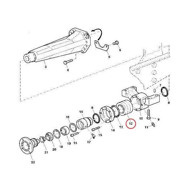 AL113294 Tuleja Łożysko przegubowe zawieszenia osi John Deere 6110 6210 6310 6410 6510 6610 6710 6810 6910