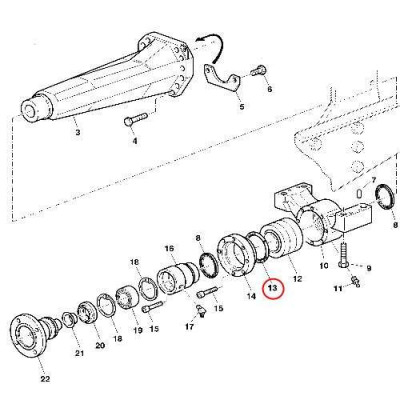 PON2683 Oring łożyska zawieszenia osi John Deere