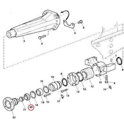 PON1744 Uszczelniacz wałka przedniego napędu John Deere