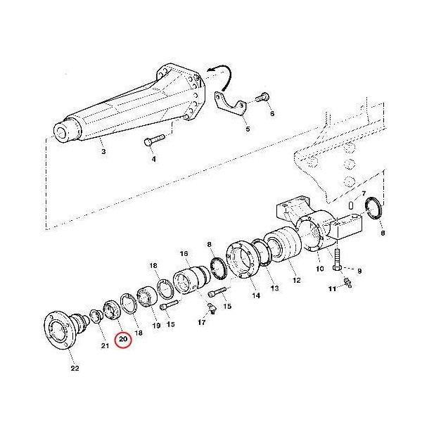 PON1744 Uszczelniacz wałka przedniego napędu John Deere