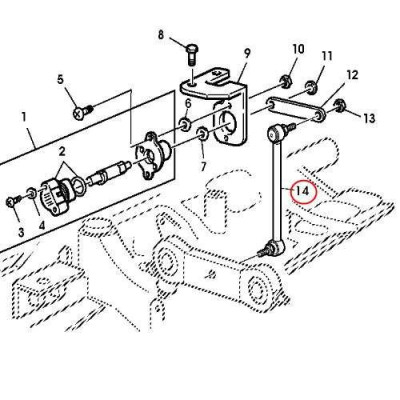 Łącznik kości TLS John Deere AL119734 AL115923, 55M7012
