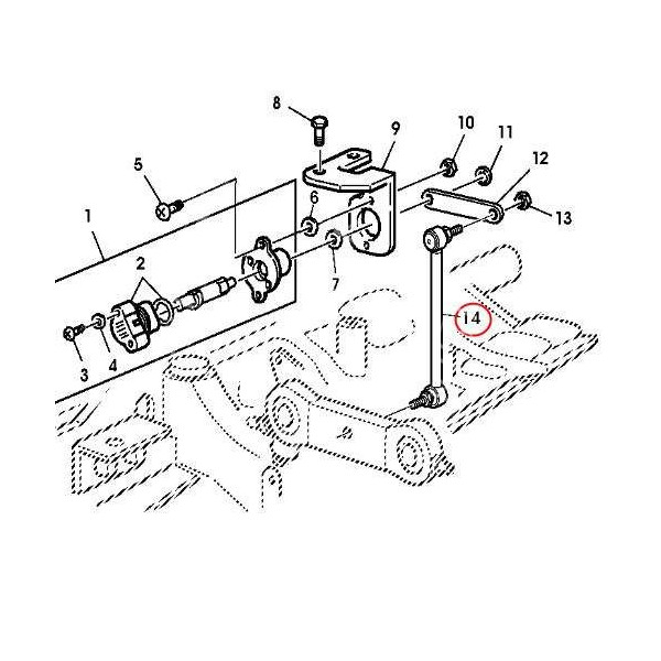 Łącznik kości TLS John Deere AL119734 AL115923, 55M7012