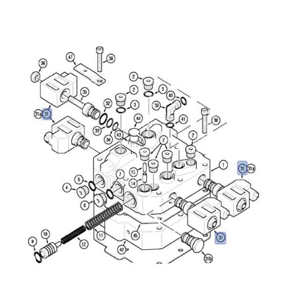 Cewka elektrozaworu rewersu biegów Case MAGNUM 225 235 250 260 280 315 335 340 MX Quadrac McCORMICK New Holland T8040 TG210 8425