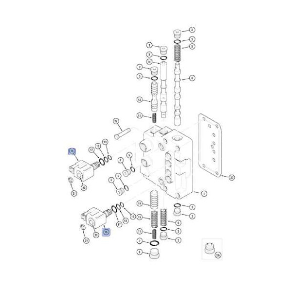 Cewka elektrozaworu rewersu biegów Case MAGNUM 225 235 250 260 280 315 335 340 MX Quadrac McCORMICK New Holland T8040 TG210 8425