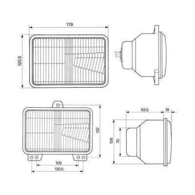 Lampa przednia lewa, prawa Same Antares 130 II Silver Titan Lamborghini 0.007.5269.0, 00752690/10