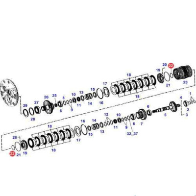 SKR4253 Uszczelniacz tłoka Sprzęgłowego Power Shift Fendt Favorit 816 818 822 824 F514100360710