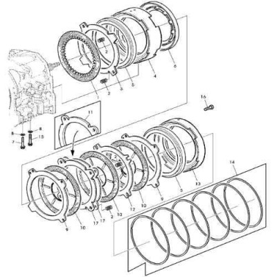 Przekładka hamulca John Deere PowerQuad 6400 6600 6620 6630 6610 6820 6810 6800 6920 6910