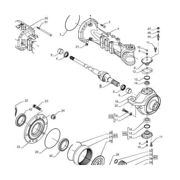 PON3527 Półoś kompletna New Holland LM