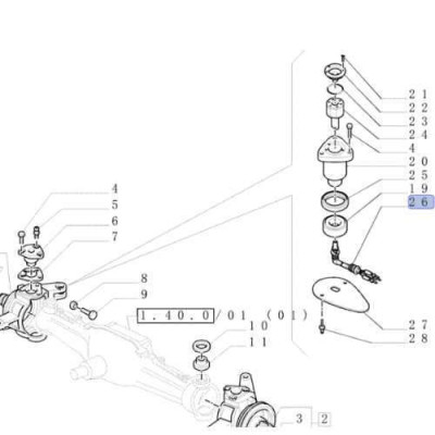 Czujnik położenia osi Case Maxxum 100 110 115 125 135 140 Puma 125 130 145 155 160 180 New Holland TM120 TM130 TSA T6 87616286