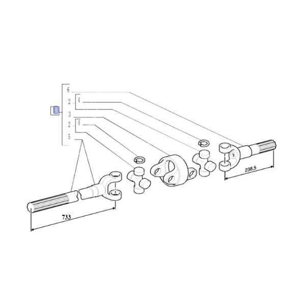 Półoś kompletna lewa Case MAXXUM Puma New Holland T6 Steyr 84194847