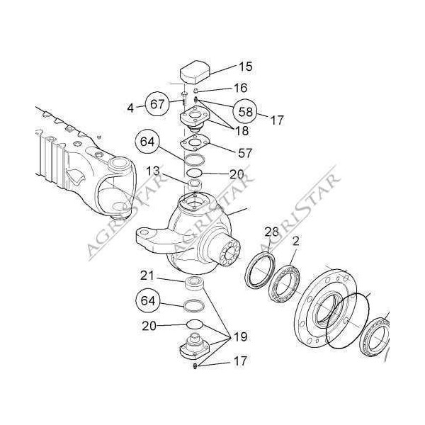 Podkładka sworznia zwrotnicy górny 0,20mm claas scorpion john deere ładowarka Manitou: MLT730, MLT731, new holland lm 430