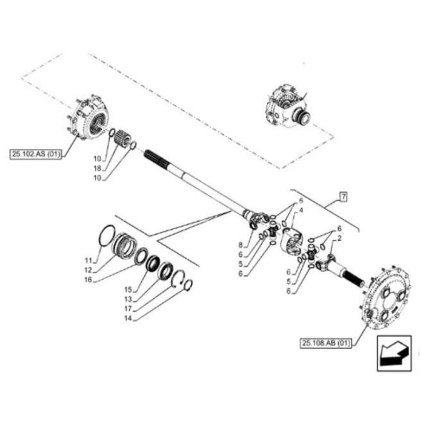 Oring tłoka tuleji półosi case mxm mxu maxxum new holland T6tm ts fiat ford