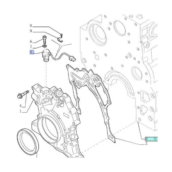 Czujnik prędkości obrotów wału silnika New Holland TD5 TS TL100A , TL90a T4 T5 T6 T7 case JX90 , JX95 puma maxxum 140