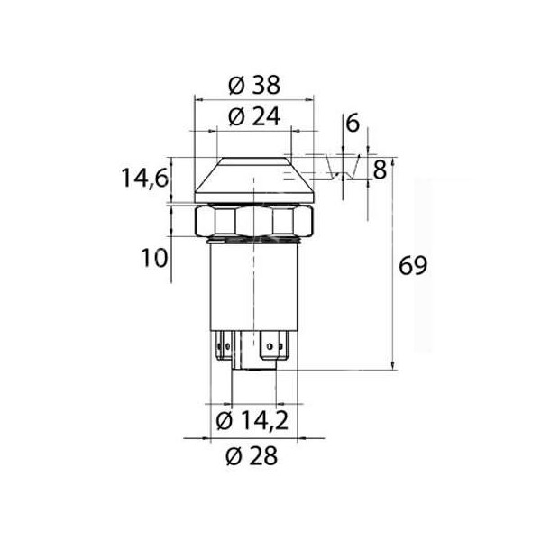 ELE5036 Przycisk przyśpieszacza Massey Ferguson 2620, 2625, 2640, 2645, 2675, 2680, 2685, 2705, 2720, 2725,3050, 3055, 3060, 306