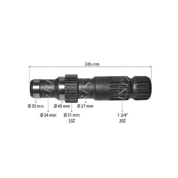Końcówka wałka WOM PTO Z 33/Z 20 R122910 R266970 John Deere
7720, 7820, 7920
7630, 7730, 7830, 7930
8100, 8200, 8300, 8400