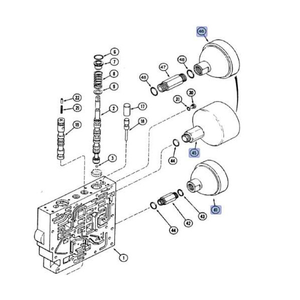 Akumulator hydrauliczny półbiegów case magnum pro 7110, 7120, 7130, 7140, 7150, 7210, 7220, 7230, 7240, 7250,711