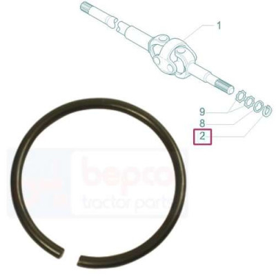 Pierścień zabezpieczający półoś case cvx 695sr new holland TVT lb110 lb115