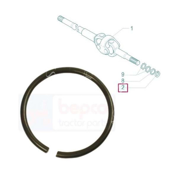 Pierścień zabezpieczający półoś case cvx 695sr new holland TVT lb110 lb115