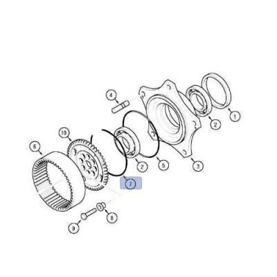 Pierścień zabezpieczający piasty koła Case New Holland Komatsu Terex McCormick 175984A1 6190290M1 81862965 125233
