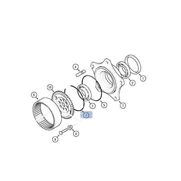 Pierścień zabezpieczający piasty koła Case New Holland Komatsu Terex McCormick 175984A1 6190290M1 81862965 125233
