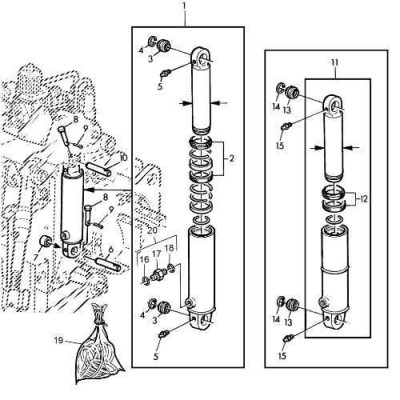 Sworzeń siłownika hydraulicznego John Deere L158223 L79052
