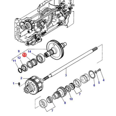 SKR2072 Tuleja wałka Massey Ferguson 3384388M1