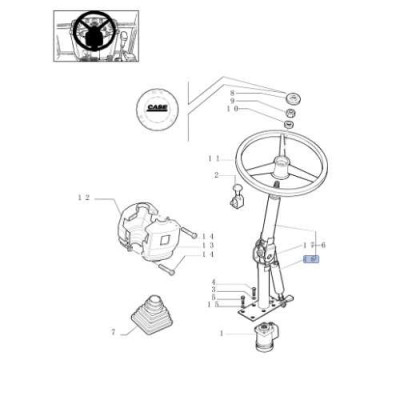 Siłownik gazowy kierownicy 85824197  STA620468 620468 Case 580 580ST 580SR 590 590ST New Holland B95TC 675E 575E LB90.B B95LR