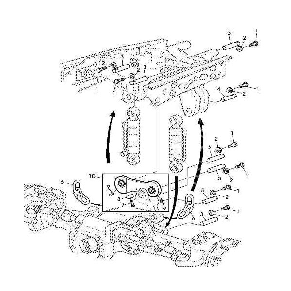 Sworzeń siłownika osi TLS John Deere 6310, 6410, 6510, 6610, 6810 6910 6320 6420 6620 6020 6120 6520 6820 6920 L166723