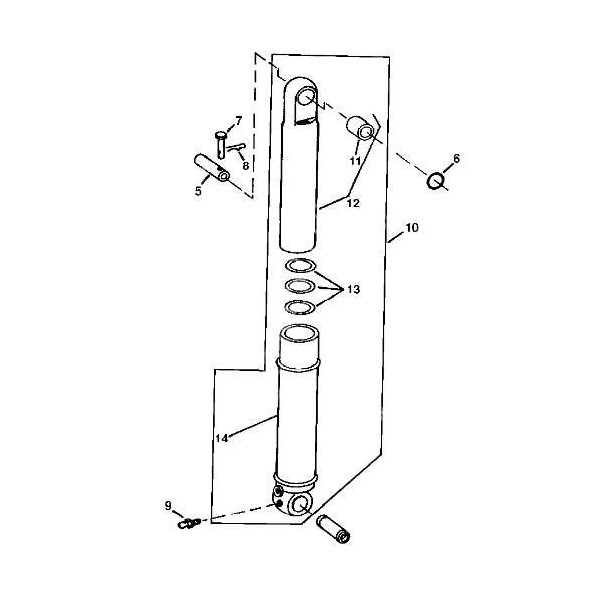 Zestaw naprawczy uszczelniacze siłownika podnośnika ramion John Deere 7400 7600 7700 7800 7610 7710 7810 AH136332