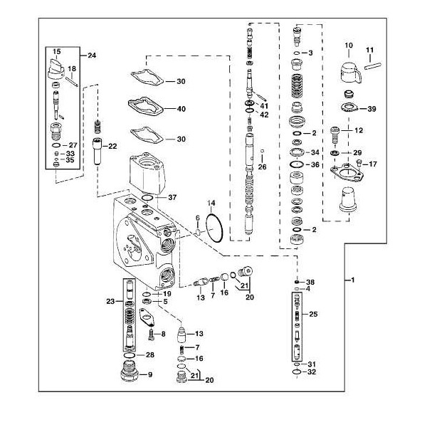 HYD2003 Rozdzielacz hydrauliczny John Deere AL78187, AL119219
